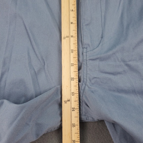 Oak Hill Mens Flat Front Shorts Blue Cotton Size 48 Casual Chino Flat Front - Picture 4 of 8